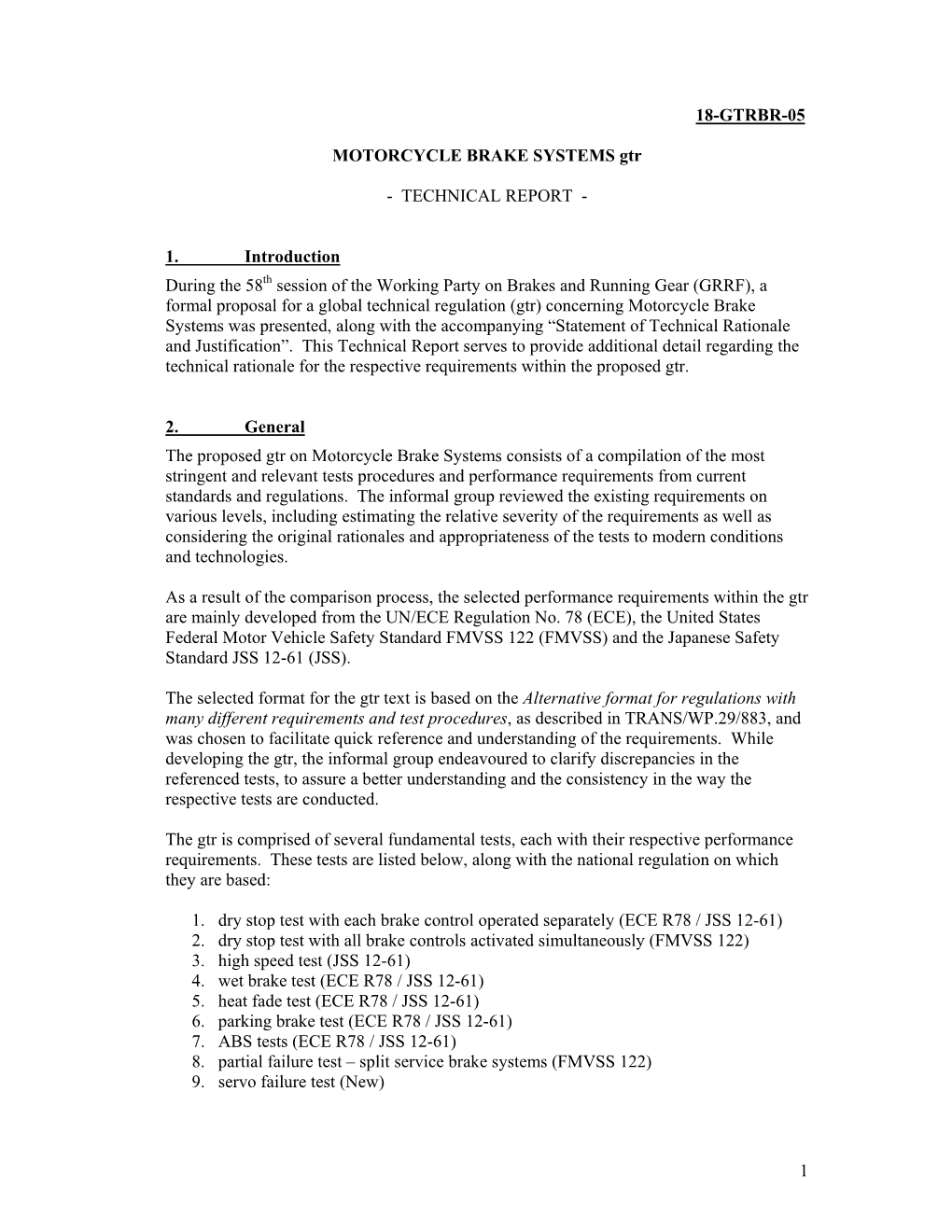 1 18-Gtrbr-05 Motorcycle Brake Systems