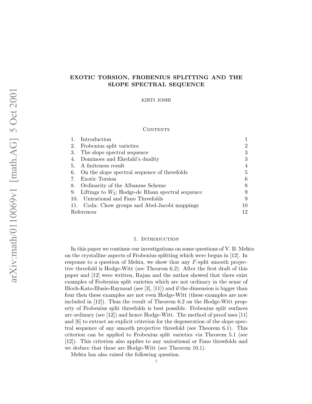 [Math.AG] 5 Oct 2001 Eddc Htteeaehdewt Seterm10.1)