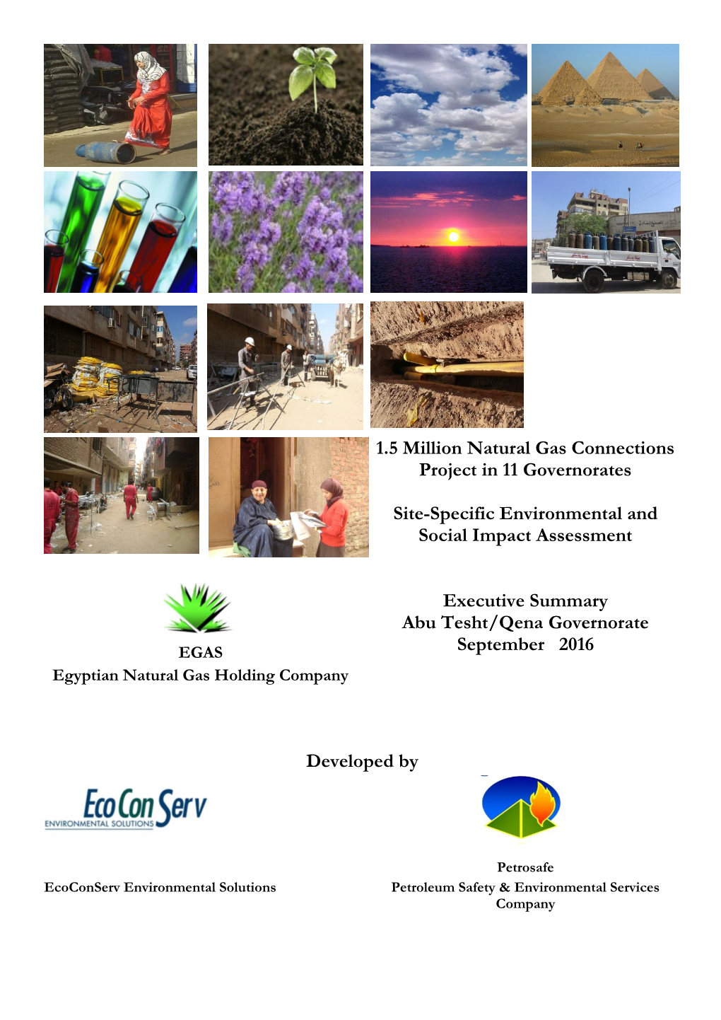 1.5 Million Natural Gas Connections Project in 11 Governorates Site-Specific Environmental and Social Impact Assessment Executi