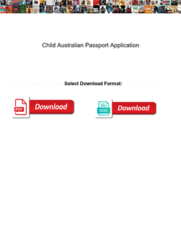 Child Australian Passport Application
