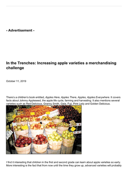 In the Trenches: Increasing Apple Varieties a Merchandising Challenge