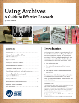 Using Archives: a Guide to Effective Research