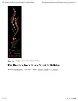The Heretics, from Prince Street to Galisteo | Adobeairstream