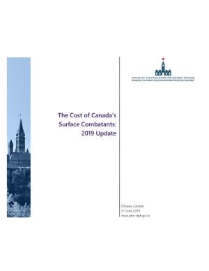 The Cost of Canada's Surface Combatants