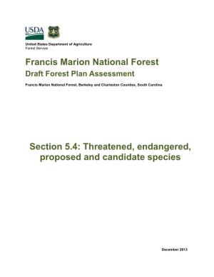 Threatened, Endangered, Proposed and Candidate Species