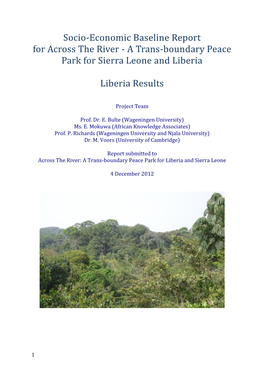 ARTP Soc-Econ Survey Report- Liberia