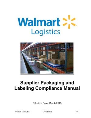 Supplier Packaging and Labeling Compliance Manual