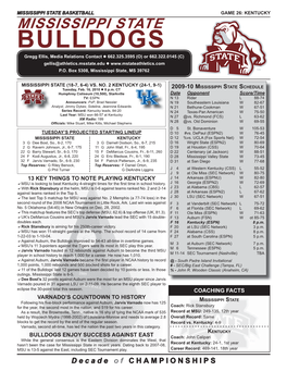 Kentucky Game Notes.Indd