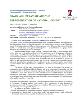 Brazilian Literature and the Representation of National Identity