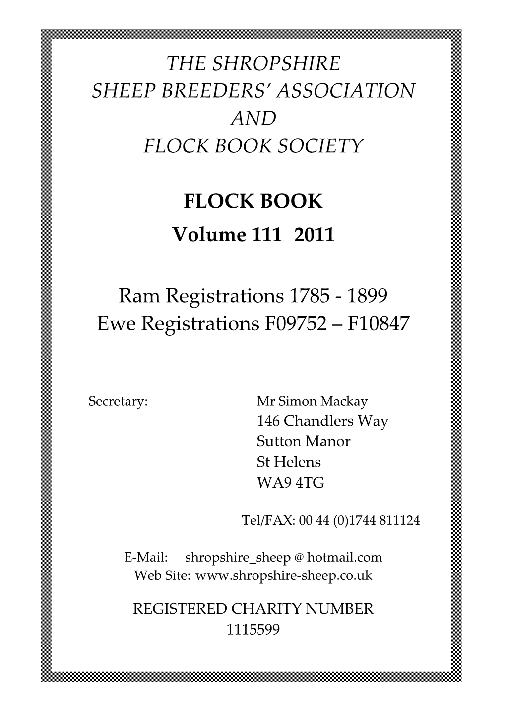 Flock Book 111 (2011)