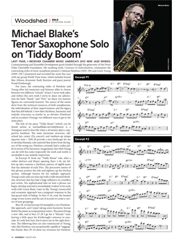 Michael Blake's Tenor Saxophone Solo on 'Tiddy Boom'