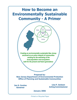 How to Become an Environmentally Sustainable Community - a Primer