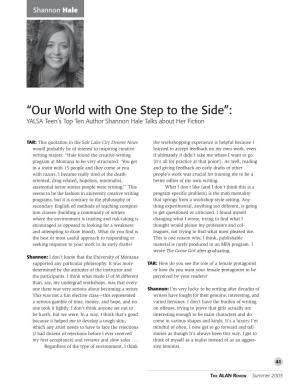 “Our World with One Step to the Side”: YALSA Teen's Top Ten Author