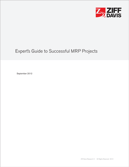 Expert's Guide to Successful MRP Projects