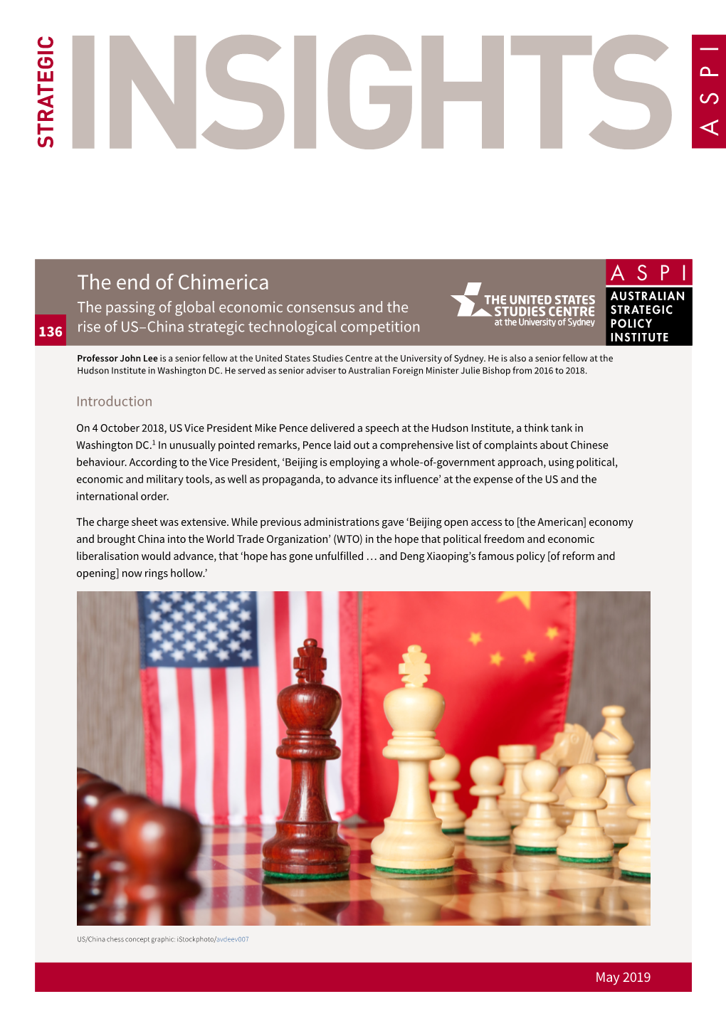 The End of Chimerica the Passing of Global Economic Consensus and the 136 Rise of US–China Strategic Technological Competition