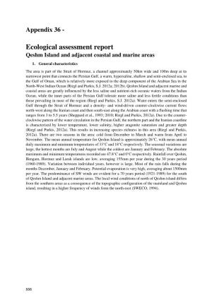 Ecological Assessment Report Qeshm Island and Adjacent Coastal and Marine Areas 1