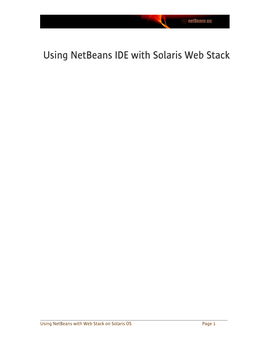 Using Netbeans IDE with Solaris Web Stack.Pdf