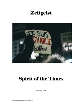 Zeitgeist Spirit of the Times