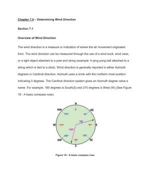 Chapter 7.0 – Determining Wind Direction Section 7.1 Overview Of
