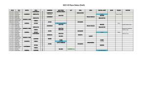 2021-22 Race Dates (Draft)