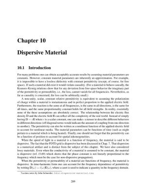 Chapter 10 Dispersive Material