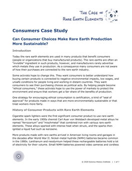 Consumers Case Study