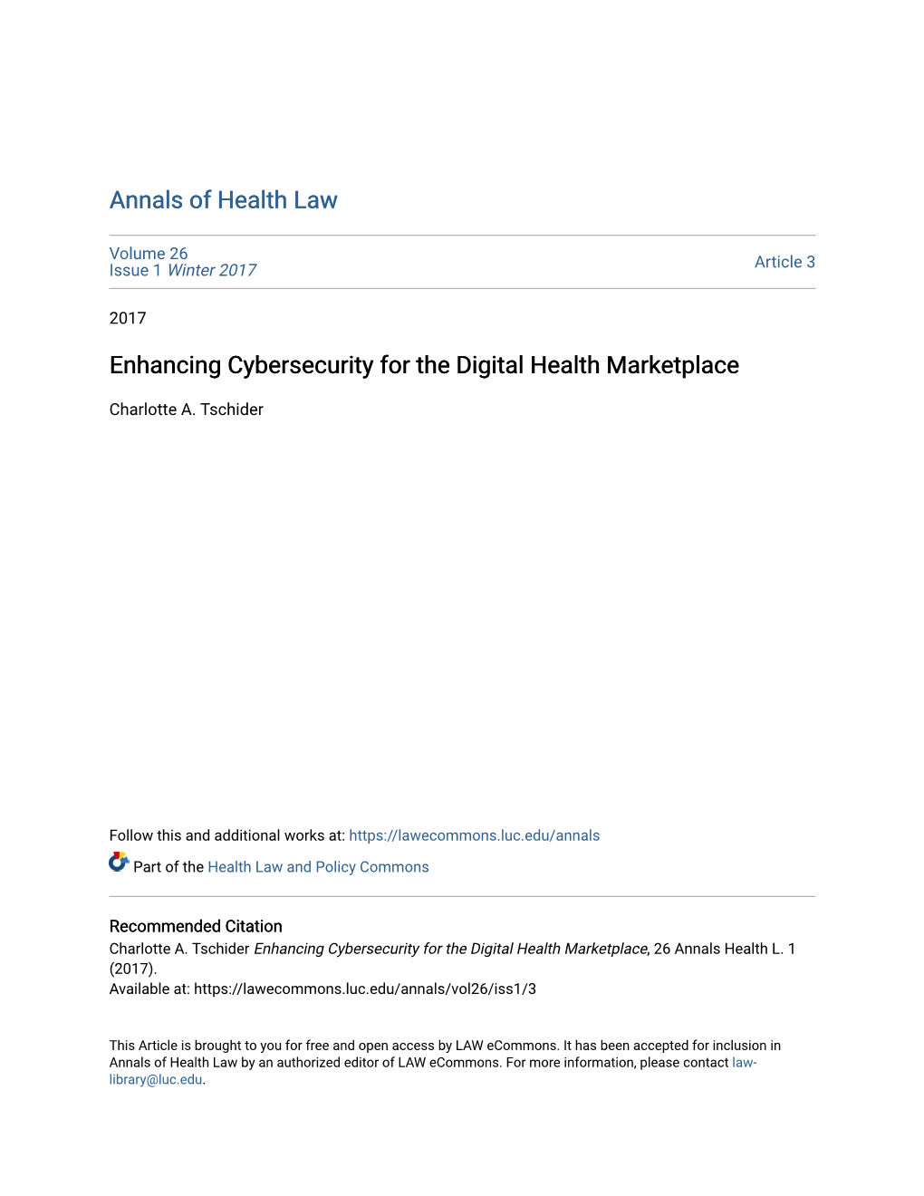 Enhancing Cybersecurity for the Digital Health Marketplace