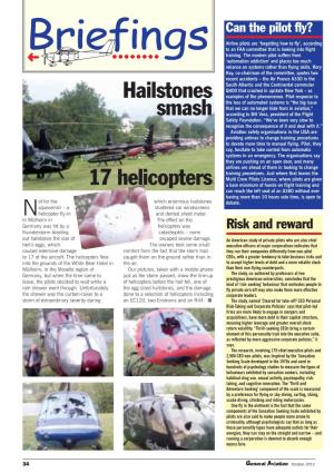 Hailstones Smash 17 Helicopters