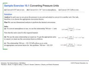 Sample Exercise 10.1 Converting Pressure Units