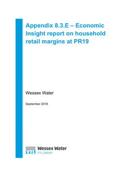 Economic Insight Report on Household Retail Margins at PR19