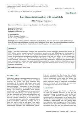 Late Diagnosis Iniencephaly with Spina Bifida