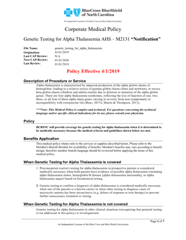 Corporate Medical Policy Template