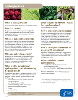 Cyclosporiasis Fact Sheet