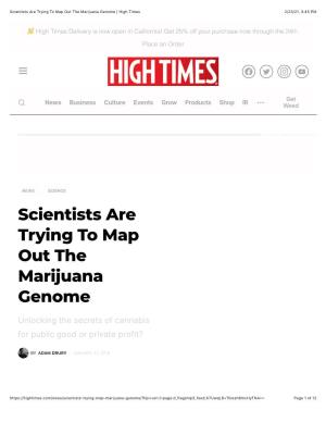Scientists Are Trying to Map out the Marijuana Genome | High Times 2/23/21, 3:45 PM