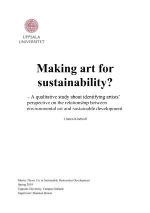 Making Art for Sustainability?