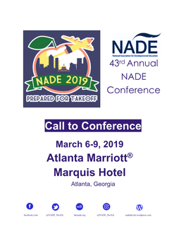 Call to Conference Atlanta Marriott Marquis Hotel