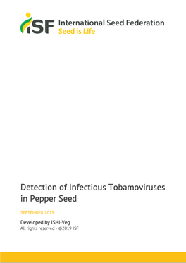 Detection of Infectious Tobamoviruses in Pepper Seed