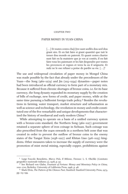 Paper Money in Yuan China the Use and Widespread Circulation of Paper