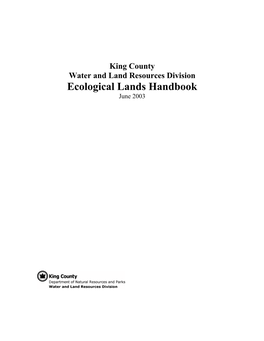 Ecological Lands Handbook June 2003