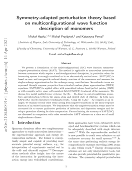 Symmetry-Adapted Perturbation Theory Based on Multiconfigurational