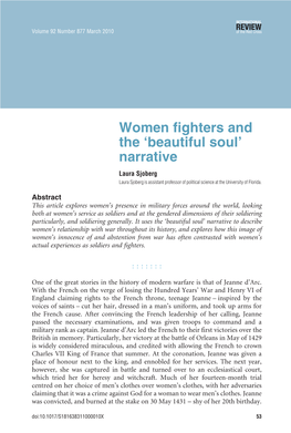 Women Fighters and the .Beautiful Soul. Narrative