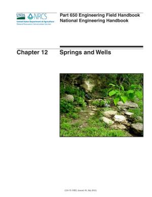 Chapter 12 Springs and Wells
