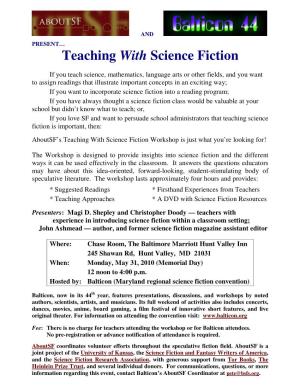 Teaching with Science Fiction
