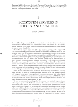 Ecosystem Services in Theory and Practice