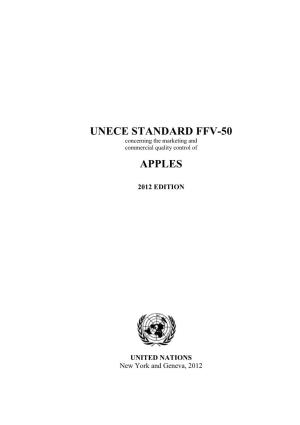 Unece Standard Ffv-50 Apples