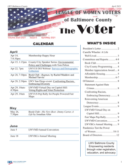 The Voter Volume 2020-2021 Issue 8 April/May 2021