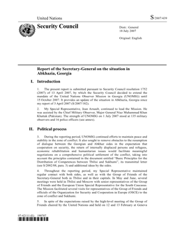 Security Council Distr.: General 18 July 2007