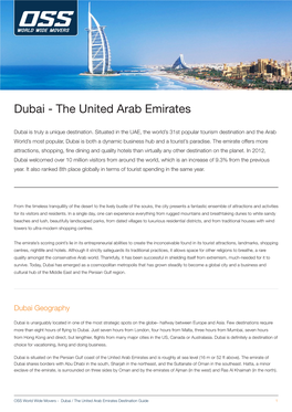 Dubai - the United Arab Emirates