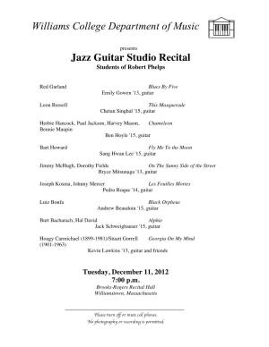 1211 Jazz Guitar Program