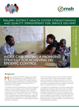 Index Case Testing: a Promising Strategy for Achieving Hiv Epidemic Control